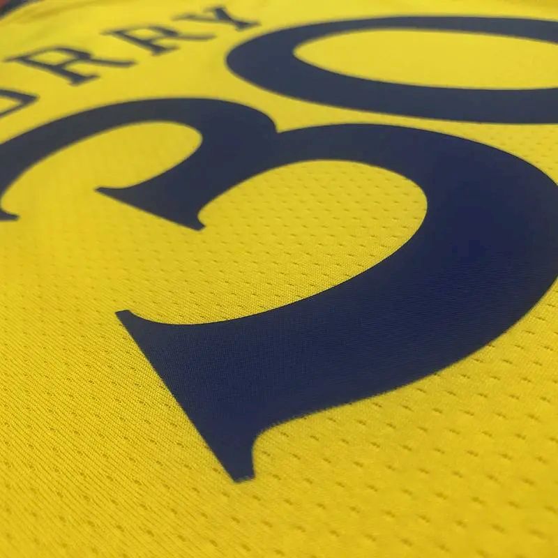 Men’s Stephen Curry Yellow Swingman Player Version Jersey – City Edition