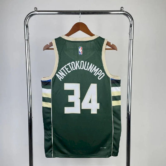 Camisa masculina da equipe verde Giannis Antetokounmpo