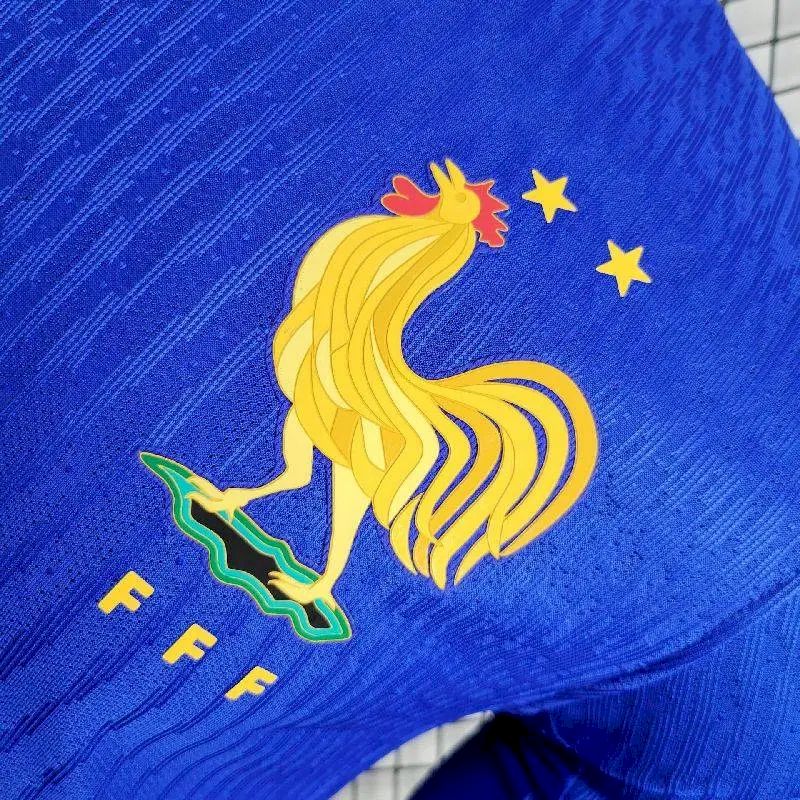 Camisa França 2024/25 Euro Home Manga Longa Versão Jogador