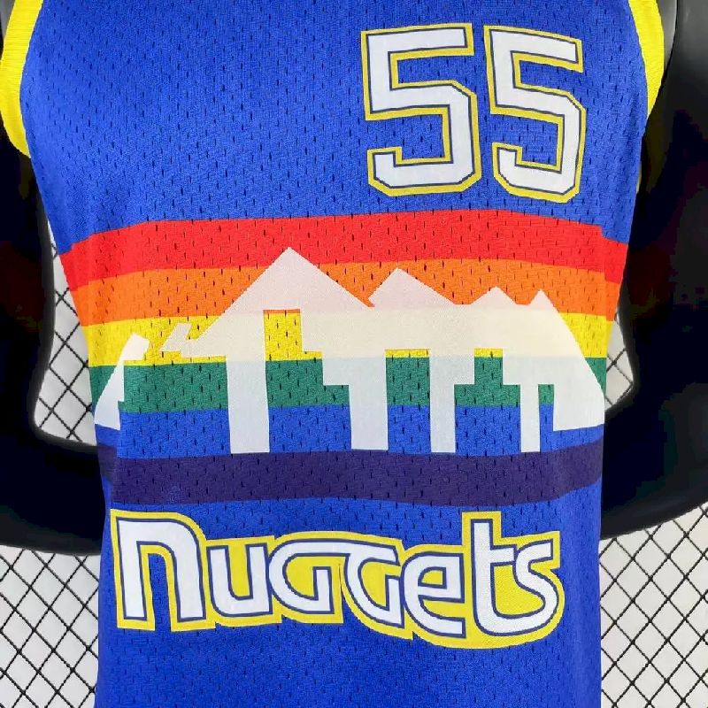 Men’s M&N 1991/1992 Dikembe Mutombo Blue Retro Jersey