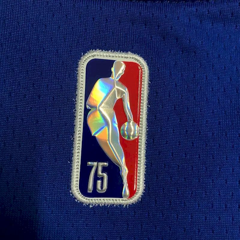 Camisa azul masculina Stephen Curry Team – Edição de 75º aniversário