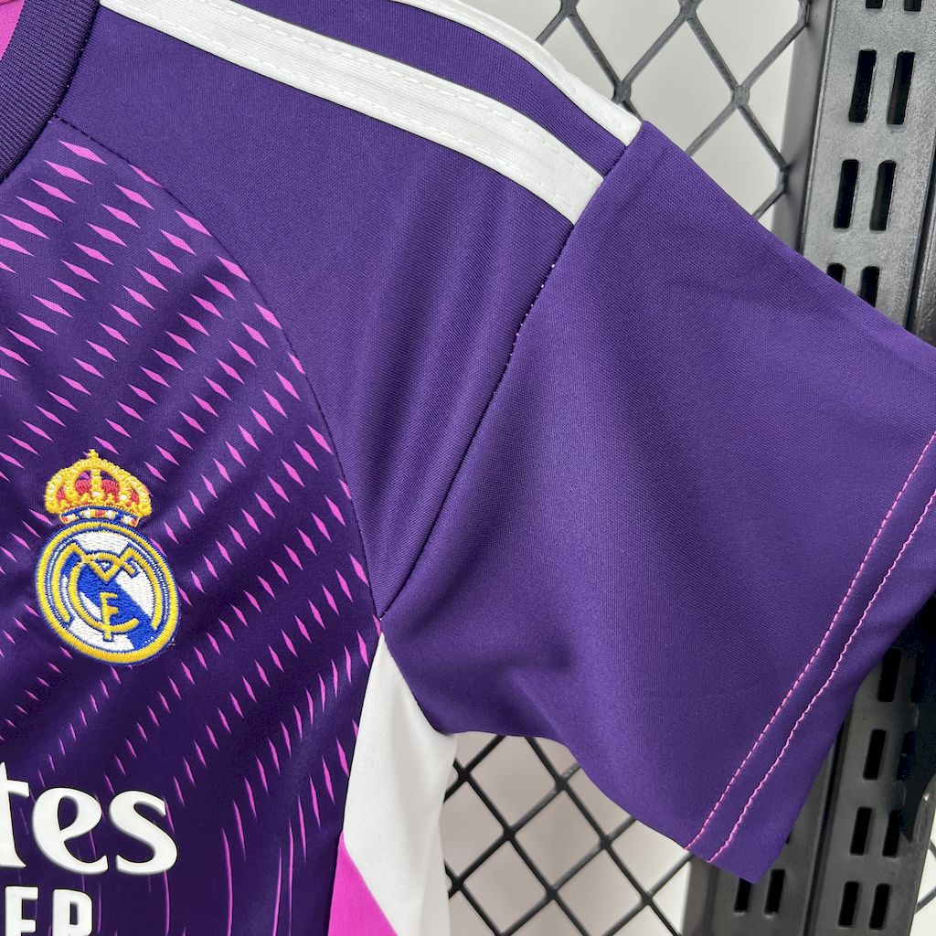 Real Madrid 2025/26 Purple Goalkeeper Kids Kit