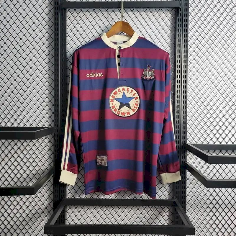 Camisa retrô de mangas compridas reserva do Newcastle United 1995/96