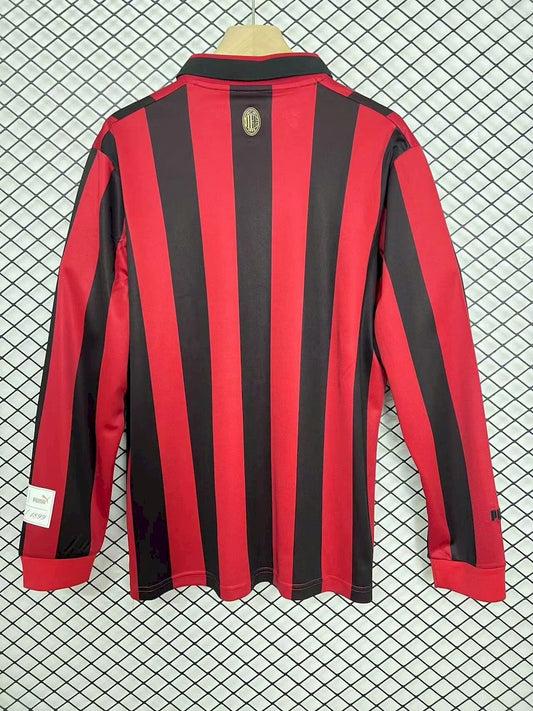 Camisa retrô de mangas compridas edição limitada do AC Milan 2024/25