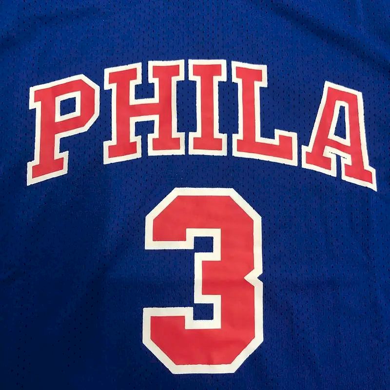 Allen Iverson Men’s Blue Player Jersey – Throwback Edition