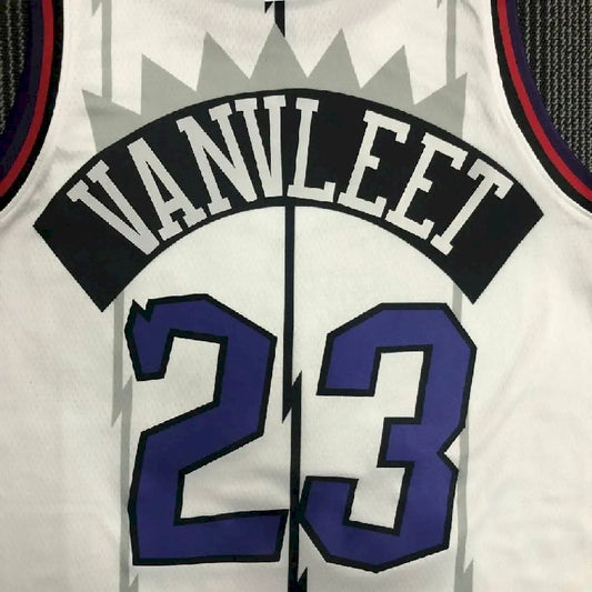 Camisa masculina Fred VanVleet branca retrô da equipe