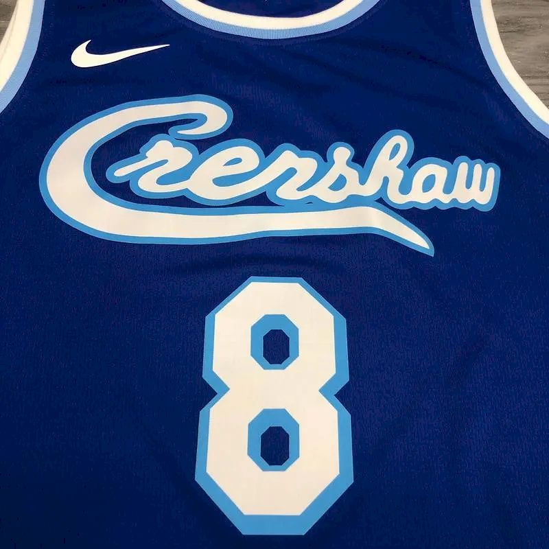 Camisa masculina Kobe Bryant azul versão jogador – Retro Classic Joint Edition