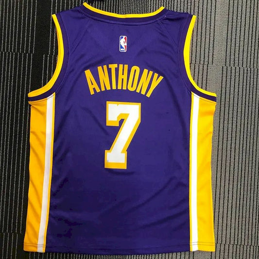 Camisa masculina roxa Swingman Carmelo Anthony – Edição Retro Classic