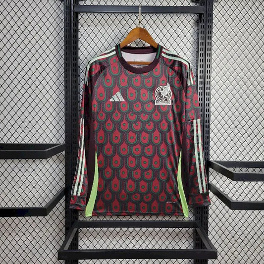 Men's Mexico 2024/25 Home Long Sleeve Jersey
