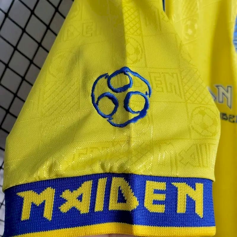 Camisa amarela retrô do West Ham United Iron Maiden 2008