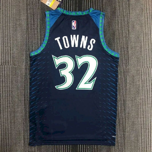 Camisa azul masculina Karl-Anthony Towns – Edição City