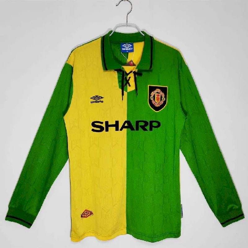 Camisa retrô de mangas compridas do Manchester United 1992/94 Third