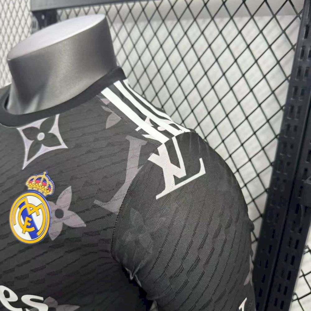 Real Madrid 2025/26 Black Louis Vuitton Jersey Player Version
