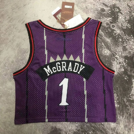 Camisa M&N Tracy McGrady Roxa Retro Feminina