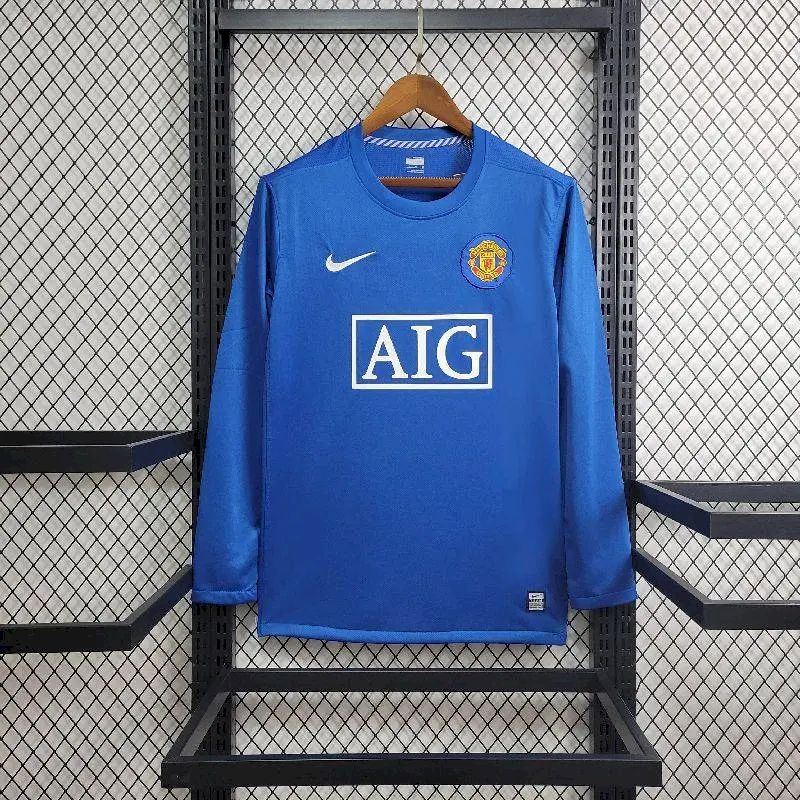 Camisa retrô de mangas compridas do Manchester United 2008/09 Third