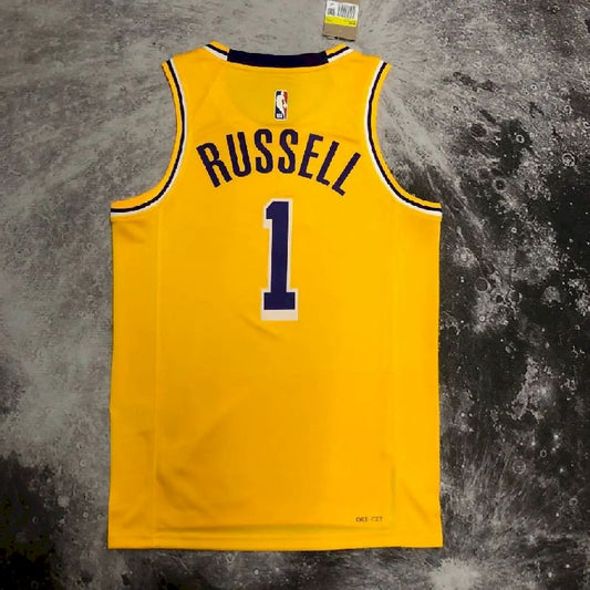 Camisa amarela masculina D'Angelo Russell Team