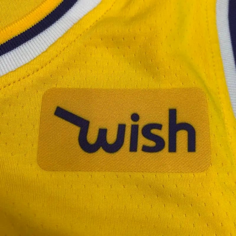 Camisa amarela masculina Kobe Bryant versão jogador – Edição clássica retrô