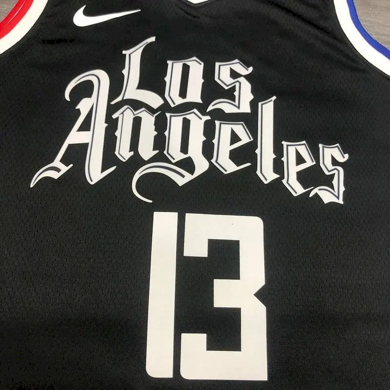 Men’s Paul George 2020-21 Black Swingman Player Version Jersey – City Edition