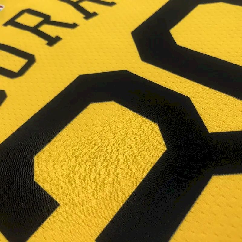 Camisa Stephen Curry Masculina Gola V Amarela Versão Jogador – Edição Statement