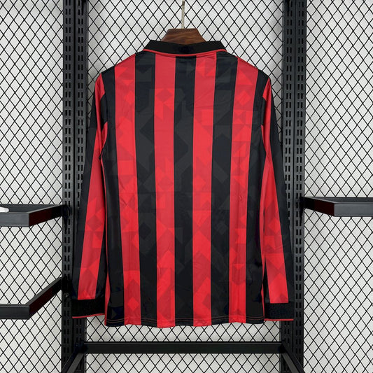 Camisa retrô de mangas compridas do AC Milan 1993/94 Home