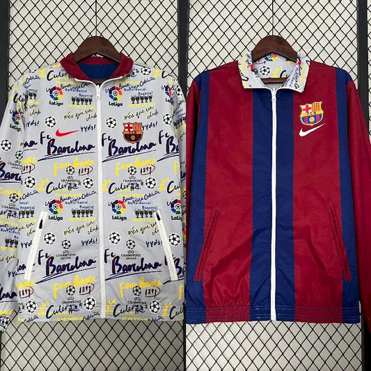 Corta-vento dupla face Barcelona 2024-25