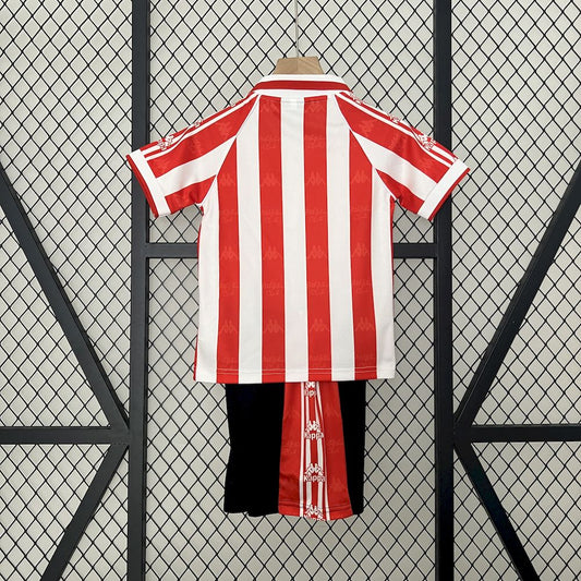 Camisa e shorts retrô infantil do Athletic Bilbao 1995/97