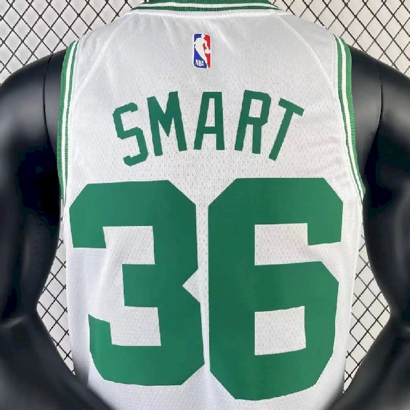 Camisa masculina Marcus Smart branca da equipe