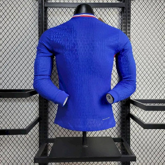 Camisa França 2024/25 Euro Home Manga Longa Versão Jogador