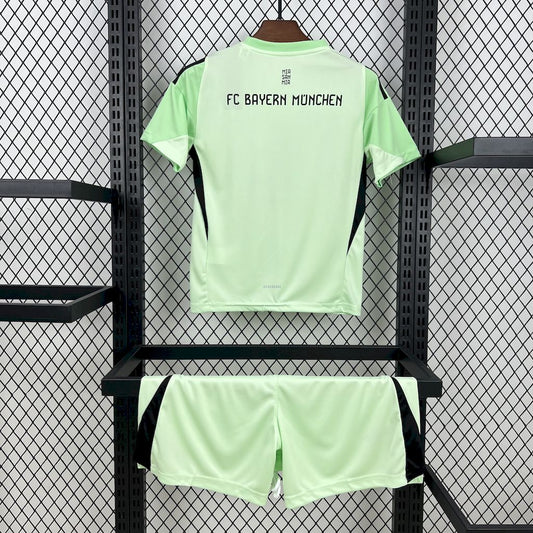Bayern Munich 2025/26 Green Goalkeeper Kids Kit