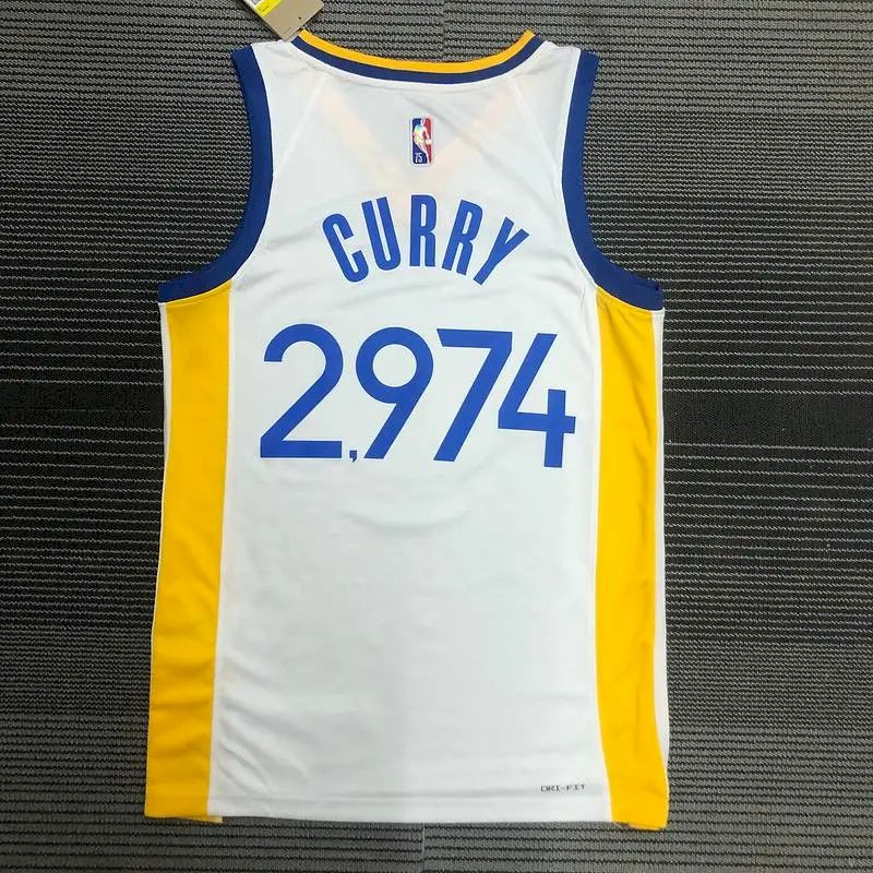 Camisa masculina Stephen Curry 2.974ª de 3 pontos – Edição de 75º aniversário