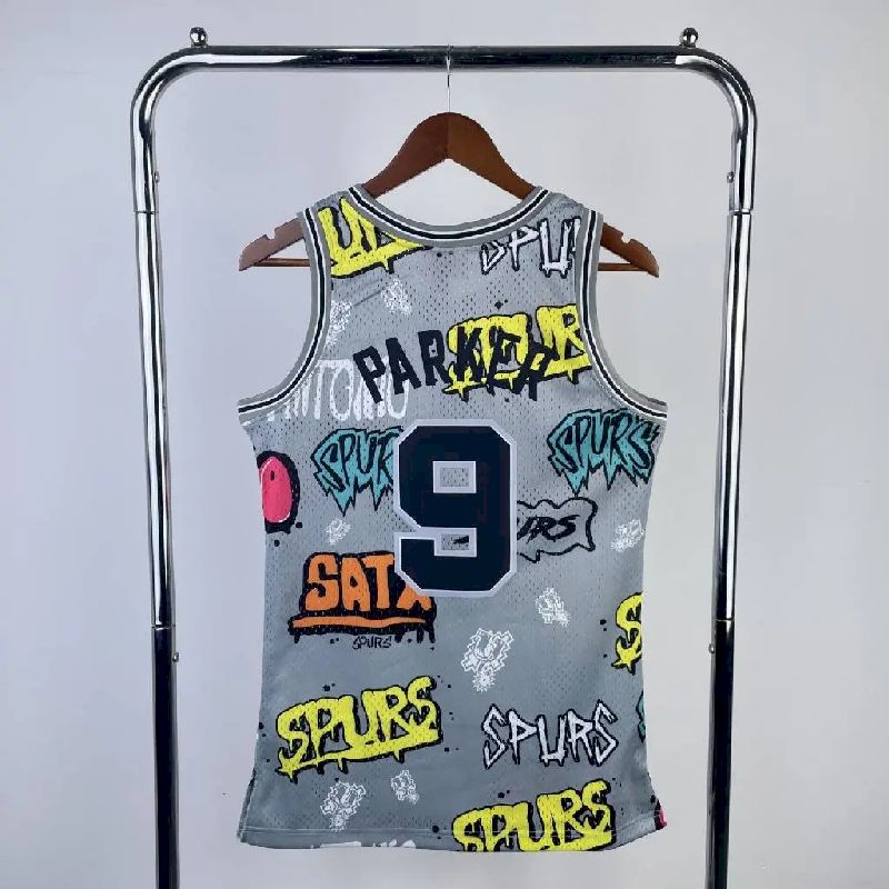 Camisa masculina M&N 2002/03 Tony Parker retrô