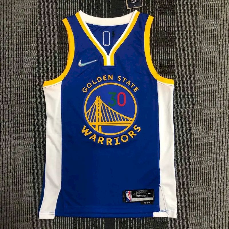 Camisa azul masculina Stephen Curry Team – Edição de 75º aniversário
