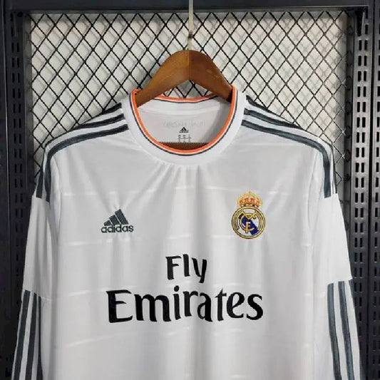 Camisa retrô manga longa do Real Madrid 2013/14 Home