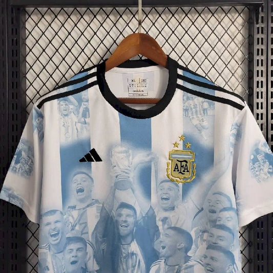 Camisa comemorativa da Argentina campeã da Copa do Mundo de 2022