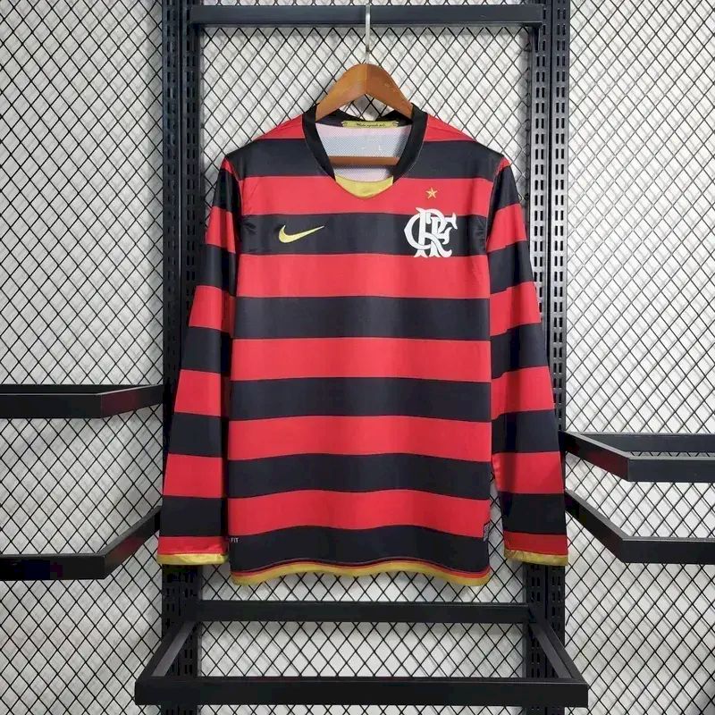 Camisa retrô manga longa Flamengo 2009 Home