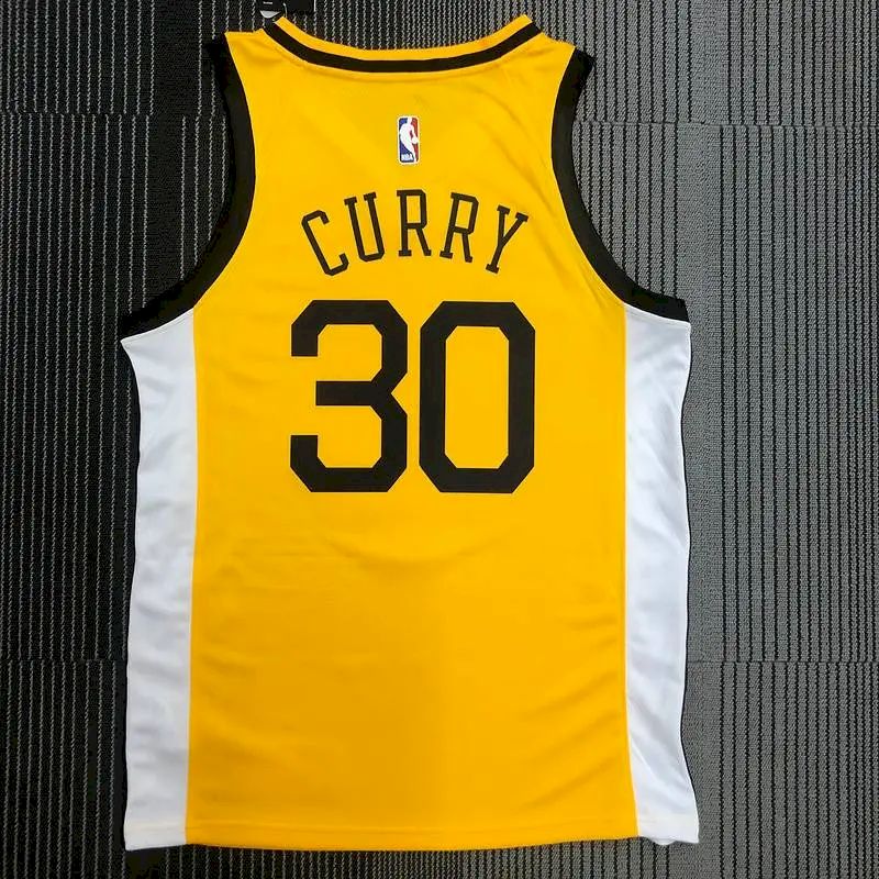 Camisa Stephen Curry Masculina Gola V Amarela Versão Jogador – Edição Statement