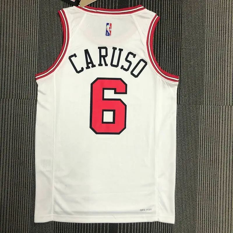 Men’s Alex Caruso White Team Jersey – 75th Anniversary Edition