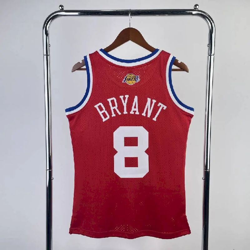 Camisa masculina Kobe Bryant All Star vermelha retrô de 2003