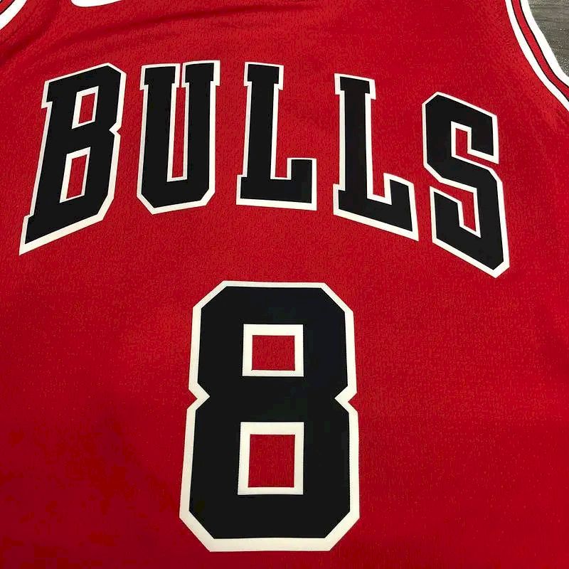 Camisa Masculina Zach Lavine Vermelha Versão Jogador – Edição Clássica