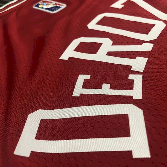 Camisa masculina vermelha Demar DeRozan Team – Edição de 75º aniversário
