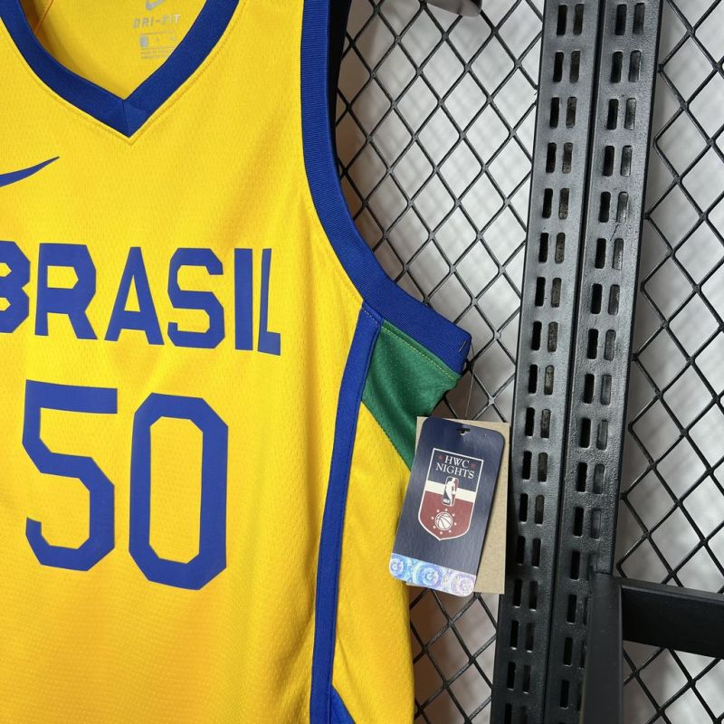 Brazil 2024/25 Caboclo#50 Home Basketball Jersey National Team