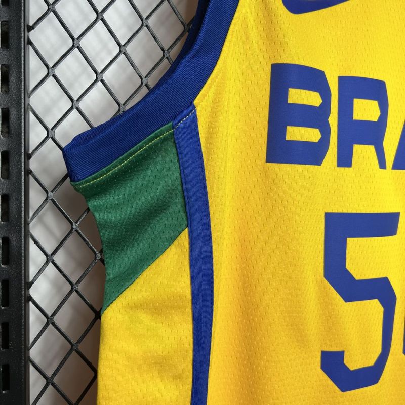 Brazil 2024/25 Caboclo#50 Home Basketball Jersey National Team