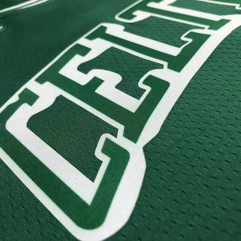 Camisa masculina Jaylen Brown Green Team – Edição City de 75º aniversário