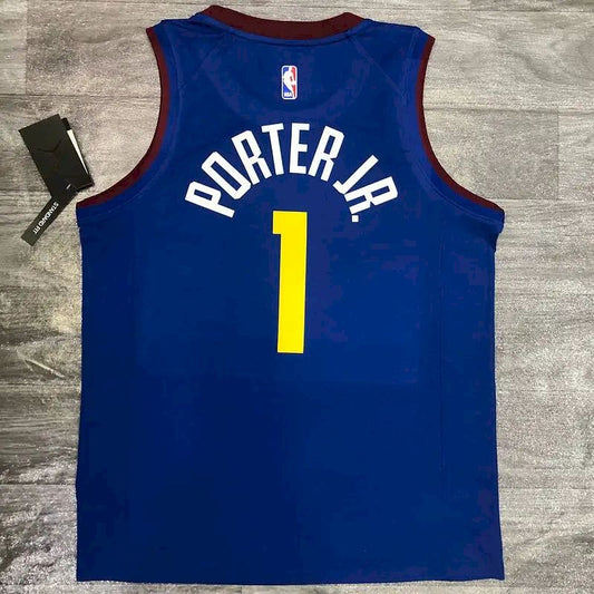 Camisa Michael Porter Jr. Masculina Azul Versão Jogador - Edição City