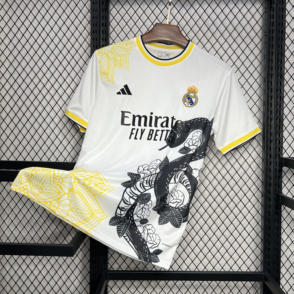 Real Madrid 2024/25 White And Black Mamba Special Edition Jersey