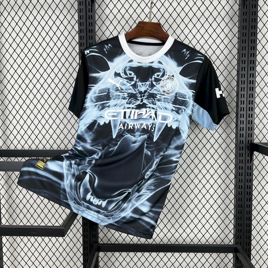 Camisa Manchester City 2025/26 preta e azul versão conceito
