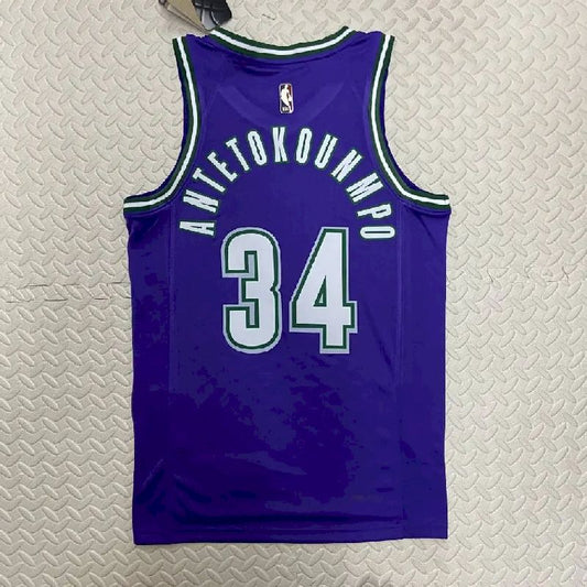 Camisa retrô masculina Giannis Antetokounmpo