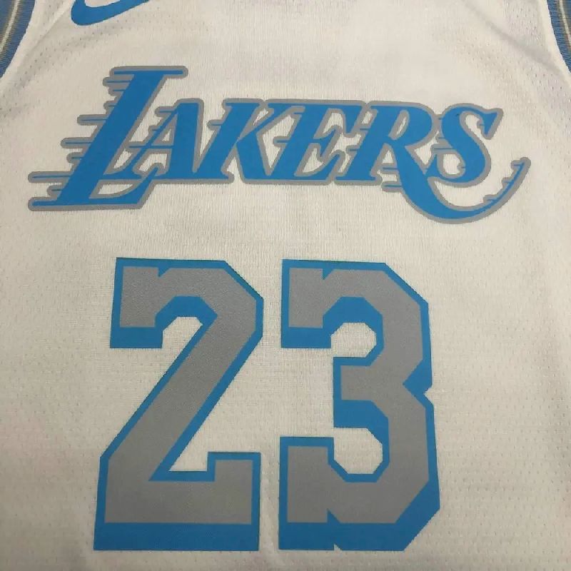Men’s LeBron James White Player Version Jersey – City Edition
