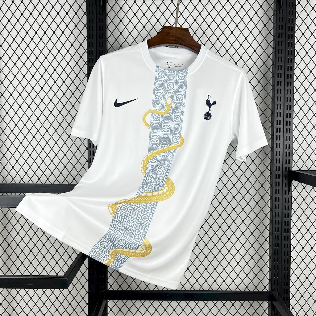 Camisa Tottenham Hotspur 2025/26 Edição Cobra Ouro Branco