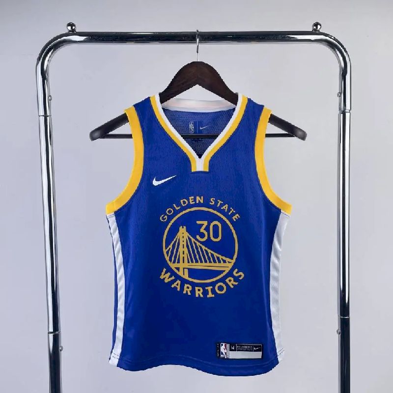 Camisa azul do time juvenil Stephen Curry